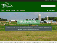 Tablet Screenshot of hiddenstreamfarm.com